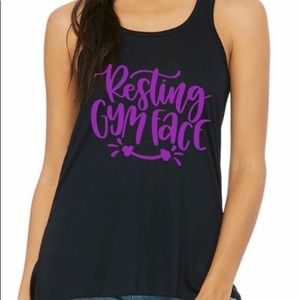 Gym face tank workout